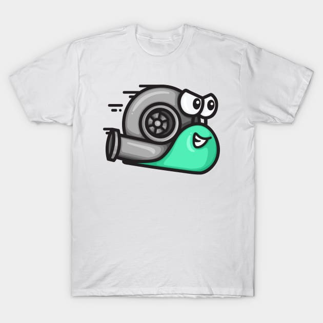 Turbo Snail - mint T-Shirt by hoddynoddy